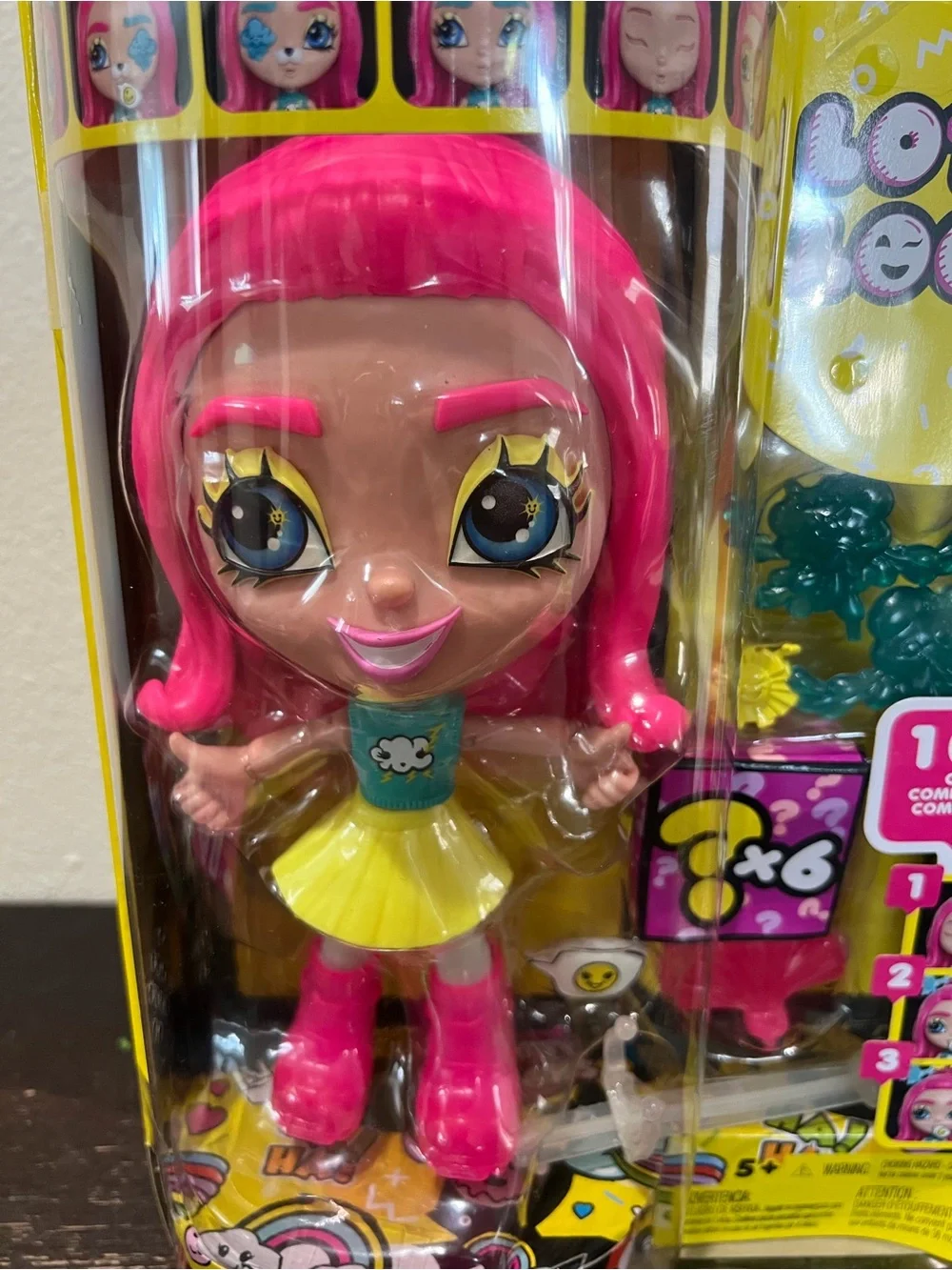 Mattel Lotta Looks Weather Girl Doll - Pink Hair & Yellow Outfit